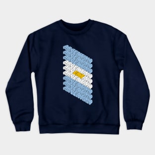 Geometric Argentina type flag Crewneck Sweatshirt